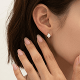 Boucles d'oreilles Créoles à Solitaire- Diamant Moissanite💎