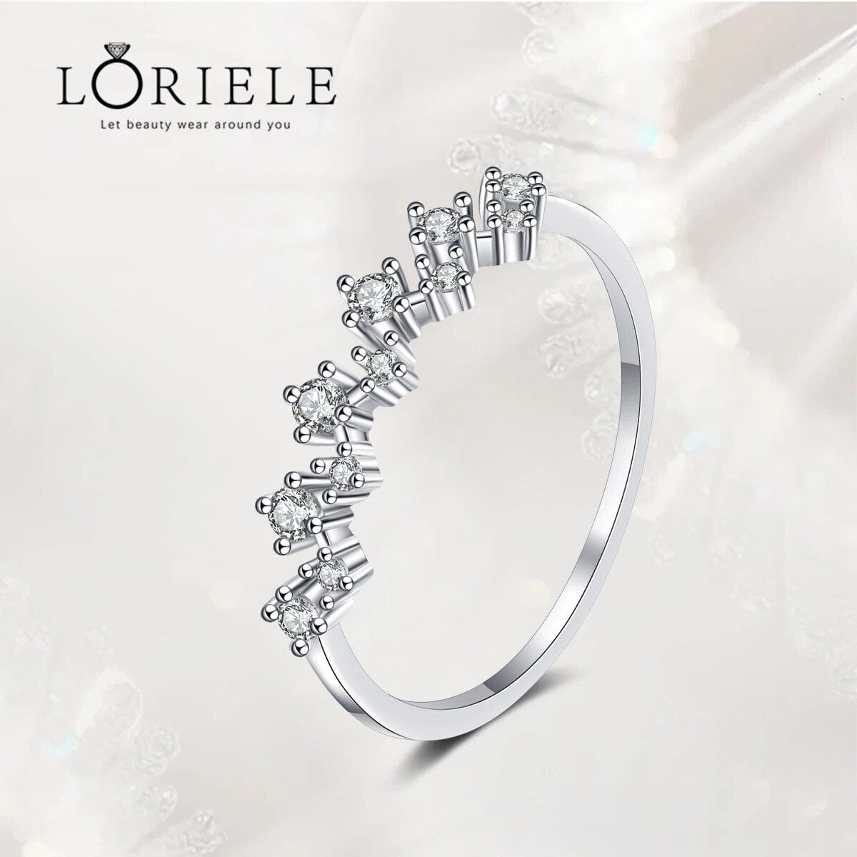 Bague Nymphe Argentée en Argent Sterling 925 Oxyde De Zirconium 💎