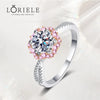 Bague Halo Sakura en Argent Sterling 925 - Diamant Moissanite 1 Carat 💎