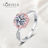 Bague Halo Sakura en Argent Sterling 925 - Diamant Moissanite 1 Carat 💎