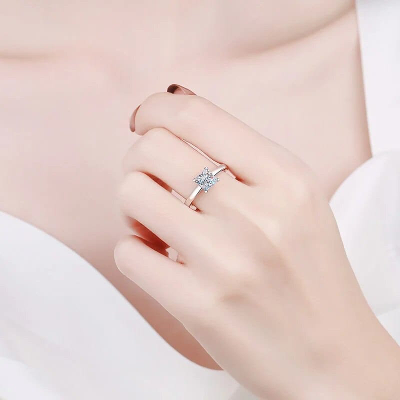 Bague Solitaire Aurore En Argent Sterling 925 - Oxyde De Zirconium 💎