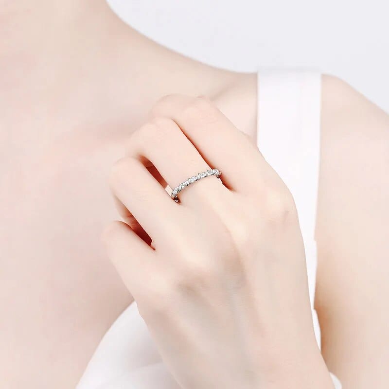 Bague Seraphina Twist en Argent Sterling 925 Oxyde De Zirconium