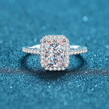 Bague Halo Belisama en Argent Sterling 925 - Diamant Moissanite 1 Carat 💎
