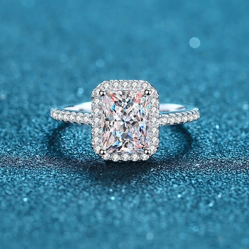 Bague Halo Belisama en Argent Sterling 925 - Diamant Moissanite 1 Carat 💎