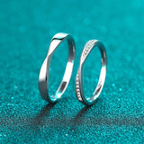 Bagues de promesse Adam et Eve en Argent Sterling 925 - Zircon pavé💎