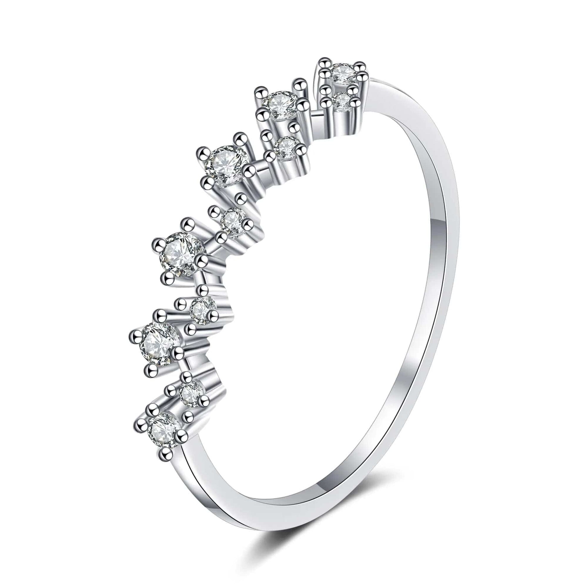 Bague Nymphe Argentée en Argent Sterling 925 Oxyde De Zirconium 💎