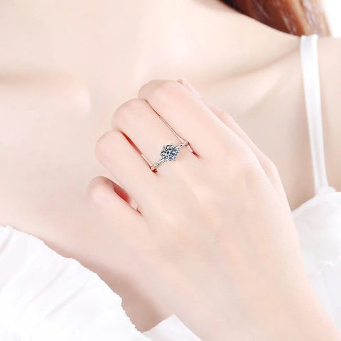 Bague Solitaire twist Astral en Argent Sterling 925 - Oxyde De Zirconium 💎