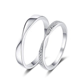 Bagues de promesse Adam et Eve en Argent Sterling 925 - Zircon pavé💎