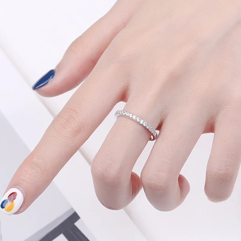 Bague d'éternité Ishtar en Argent Sterling 925 - Oxyde De Zirconium 💎