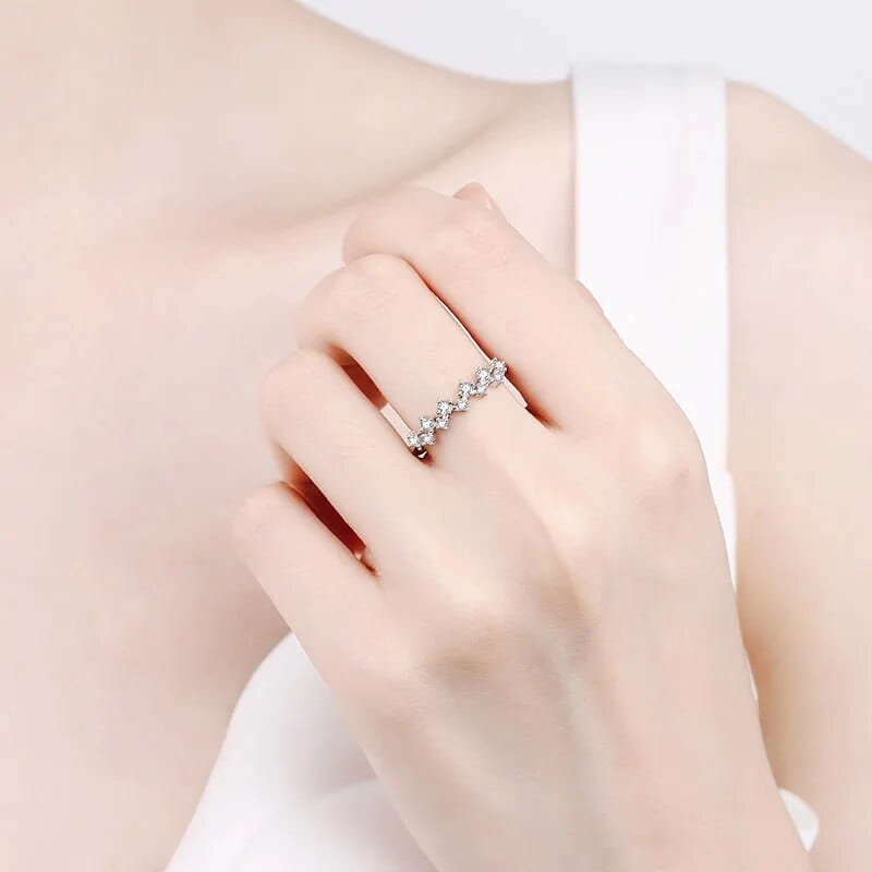 Bague Nymphe Argentée en Argent Sterling 925 Oxyde De Zirconium 💎
