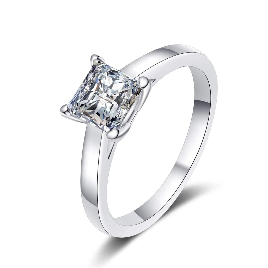 Bague Solitaire Aurore En Argent Sterling 925 - Oxyde De Zirconium 💎
