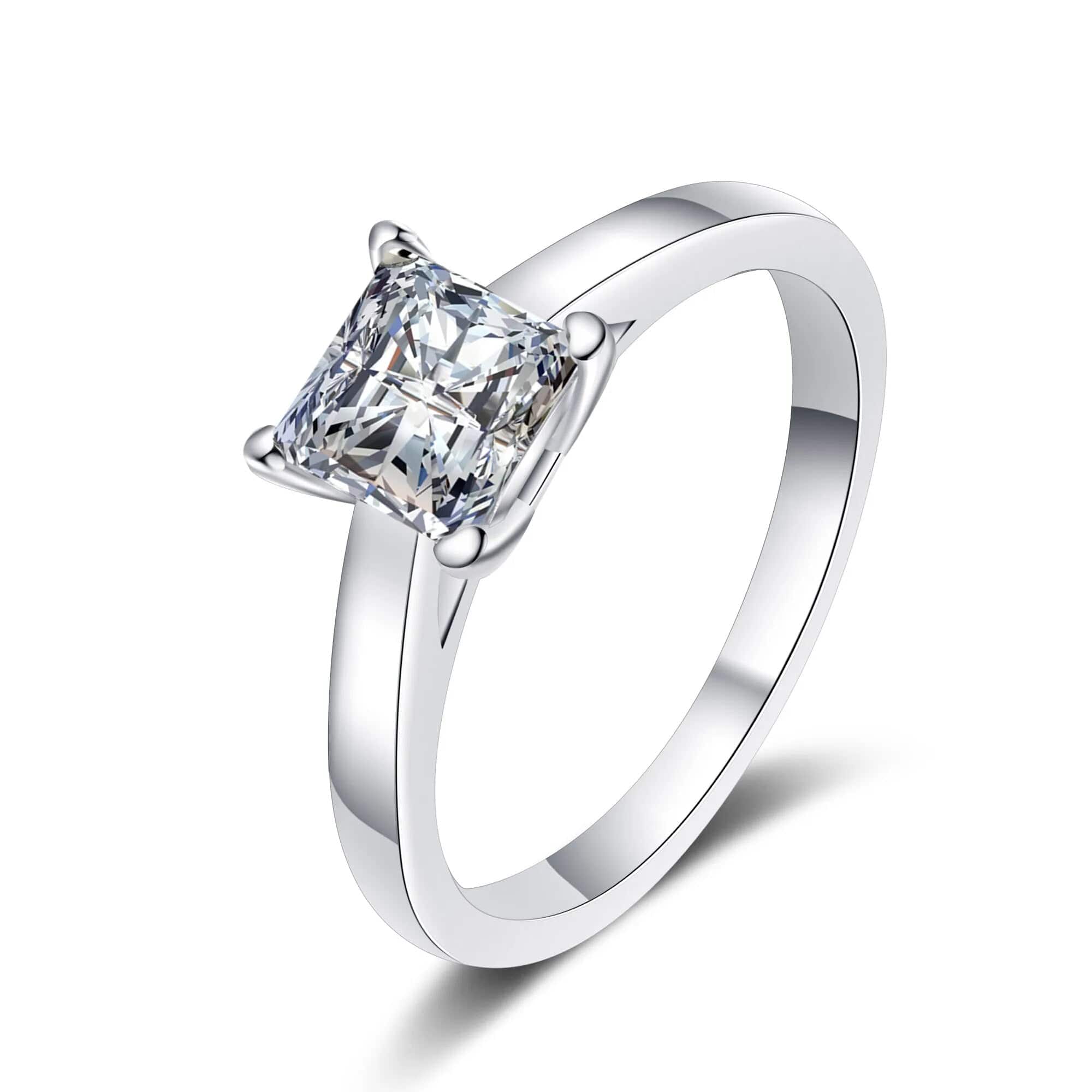 Bague Solitaire Aurore En Argent Sterling 925 - Oxyde De Zirconium 💎