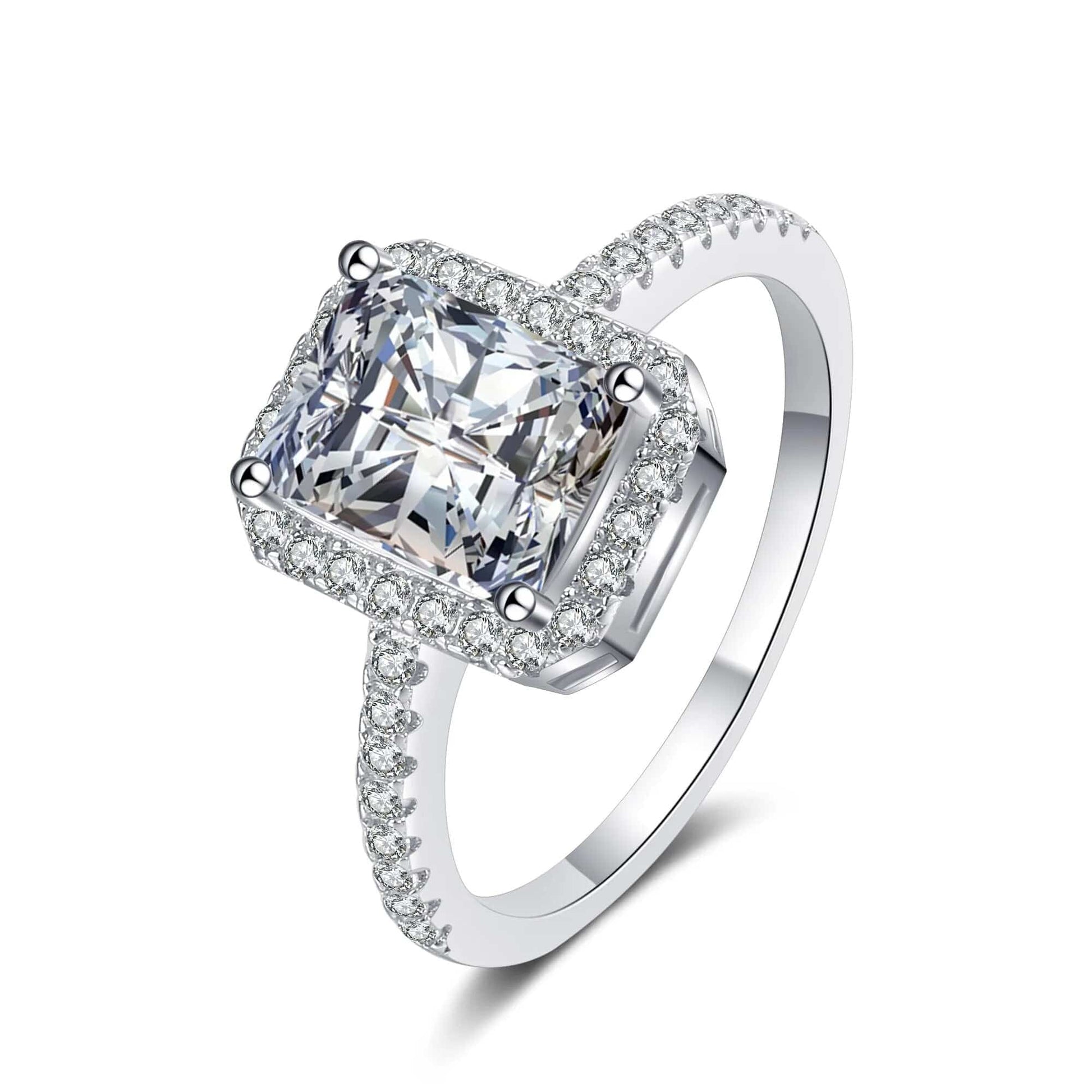 Bague Halo Belisama en Argent Sterling 925 - Diamant Moissanite 1 Carat 💎