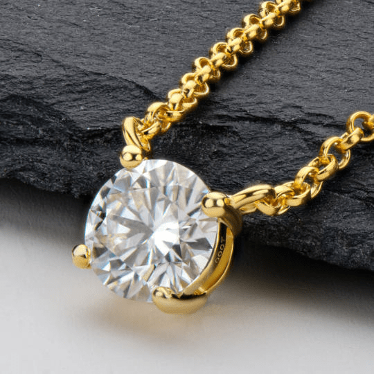 Collier Éclat Stellaire en Argent Sterling 925 - Diamant Moissanite 1 Carat 💎