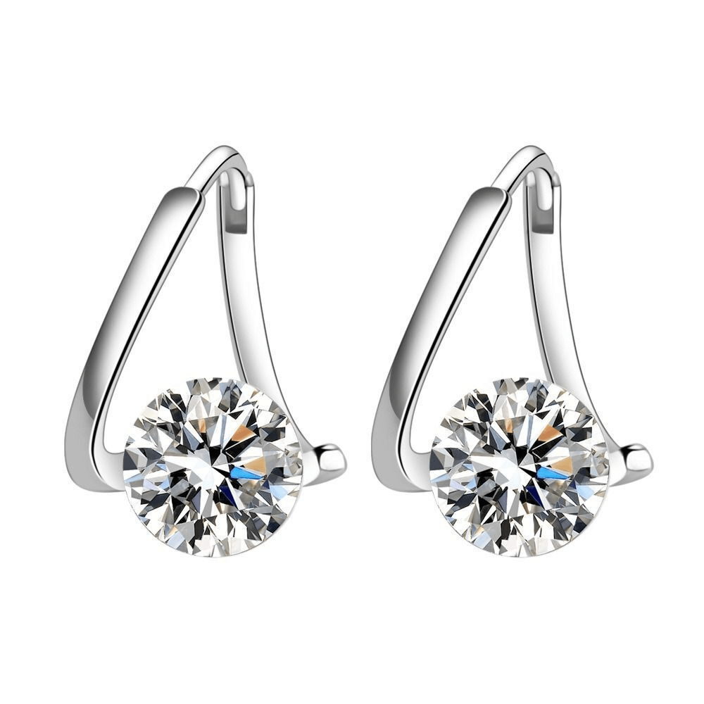 Boucles d'oreilles Chic Xmiral plaqué Or 18 Carats - Diamant 1 Carat 💎