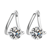 Boucles d'oreilles Chic Xmiral plaqué Or 18 Carats - Diamant 1 Carat 💎