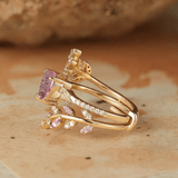 Bague Nymphes Cœur Rosée - Moissanite Agate 💎🌿