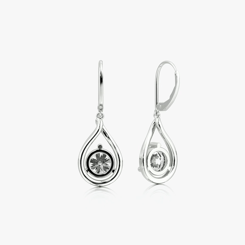 Boucles d'oreilles Goutte de Cristal - Diamant Moissanite 1 Carat 💎
