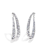 Boucles d'oreilles Incurvées à Strass Plaqué Or - Diamant Moissanite 1 Carat 💎