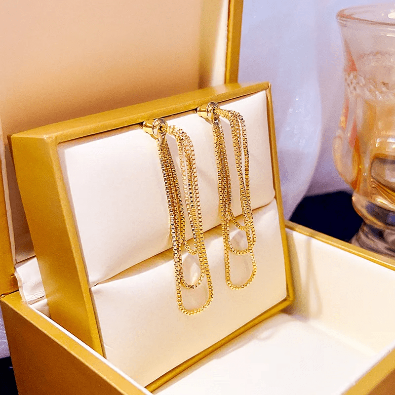 Boucles d'oreilles à pampilles en Or 18 Carats où Argent Strassie™