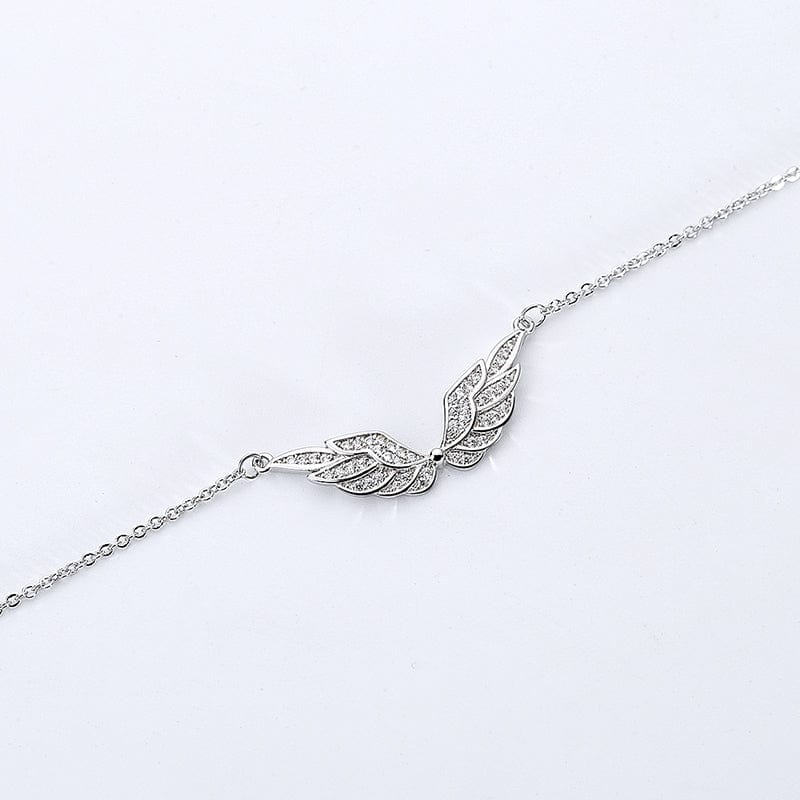 Collier ailes d'ange en zircon cubique