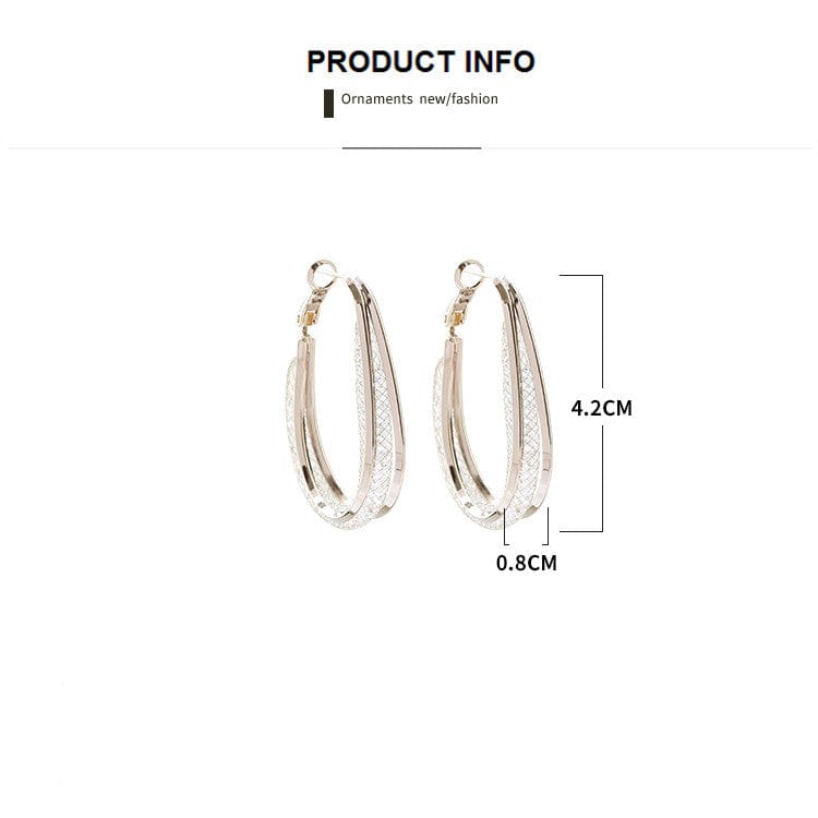 Boucles d'oreilles en maille tissée ✨ Plaqué Or 18 Carats