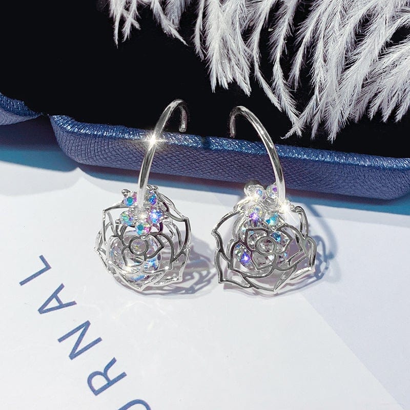 Boucles d'oreilles Rose de Crystal 🔮