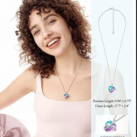 Collier cœur en cristal AZUR