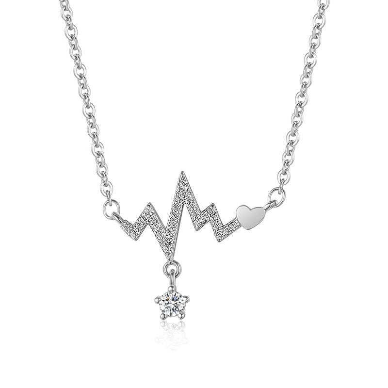 Collier en zircon cubique Rythme cardiaque