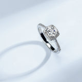 Bague Halo Callista En Argent Sterling 925 - Diamant Moissanite 1 Carat 💎
