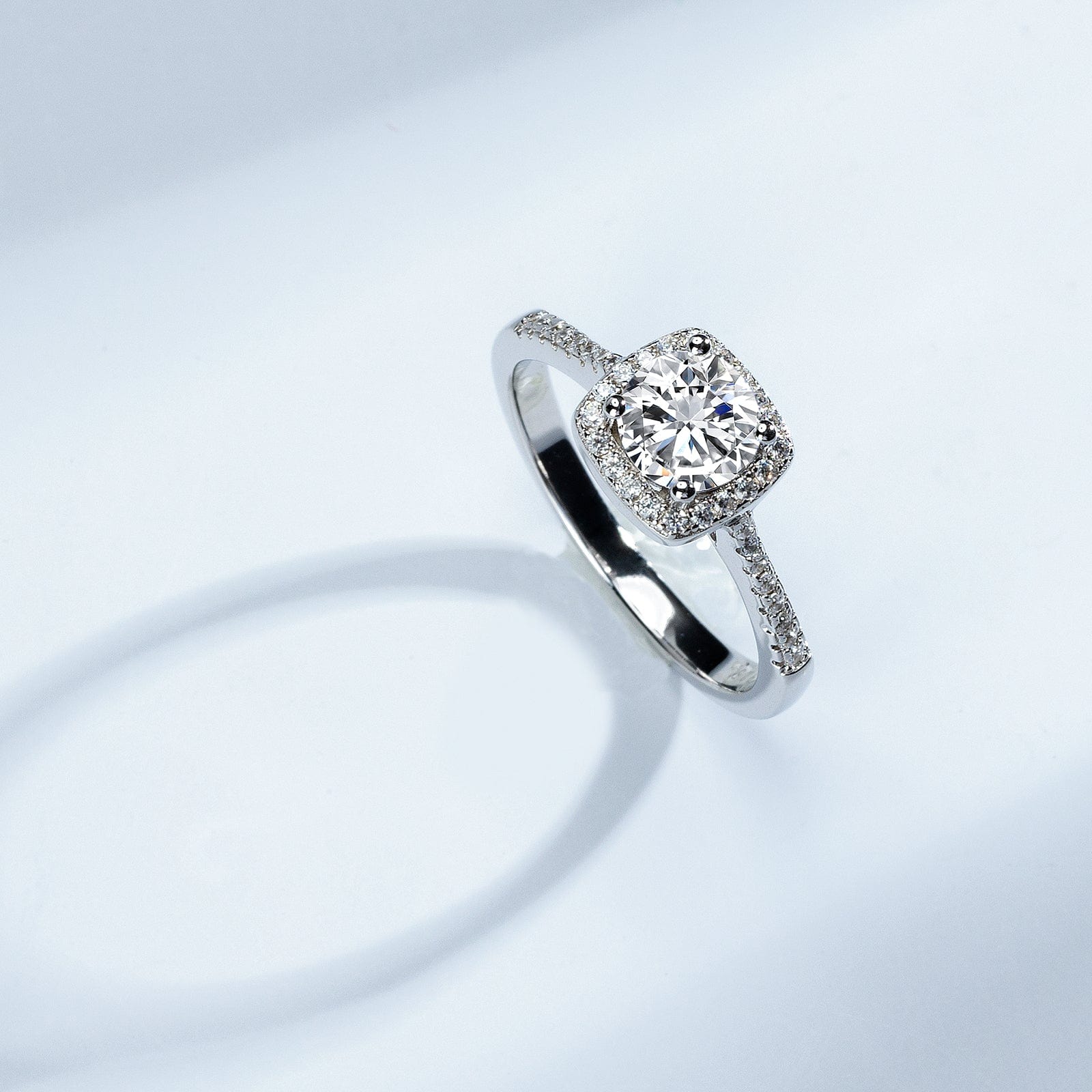Bague Halo Callista En Argent Sterling 925 - Diamant Moissanite 1 Carat 💎