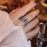 Bague Solitaire pavé Luxe Silverique Argent Sterling 925 - Diamant Moissanite 1 Carat 💎
