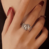 Bague Solitaire pavé Luxe Silverique Argent Sterling 925 - Diamant Moissanite 1 Carat 💎
