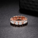 Bague cross d'éternité En Argent Sterling 925 - Diamant Moissanite 1 Carat 💎