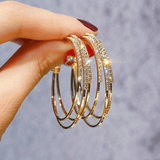 Boucles d'oreilles créoles à trois anneaux en Or 18 Carats✨