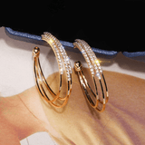Boucles d'oreilles créoles à trois anneaux en Or 18 Carats✨