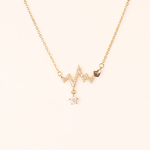 Collier en zircon cubique Rythme cardiaque