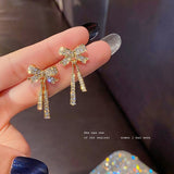 Boucles d'oreilles à pompons avec nœud français Or 18 Carats 🎀