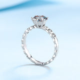 Bague Solitaire Shimmering Bee en Argent Sterling 925 - Diamant Moissanite 1 Carat💎