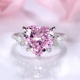 Bague à 3 pierres Lueur de Cœur En Argent Sterling 925 - Diamant Moissanite 1 Carat 💎