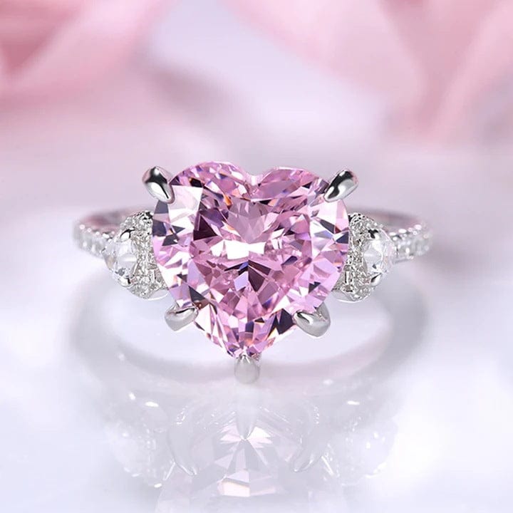Bague à 3 pierres Lueur de Cœur En Argent Sterling 925 - Diamant Moissanite 1 Carat 💎