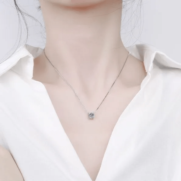Pendentif Moissanite Diamant 💎 - Argent Sterling s925 Loriele™