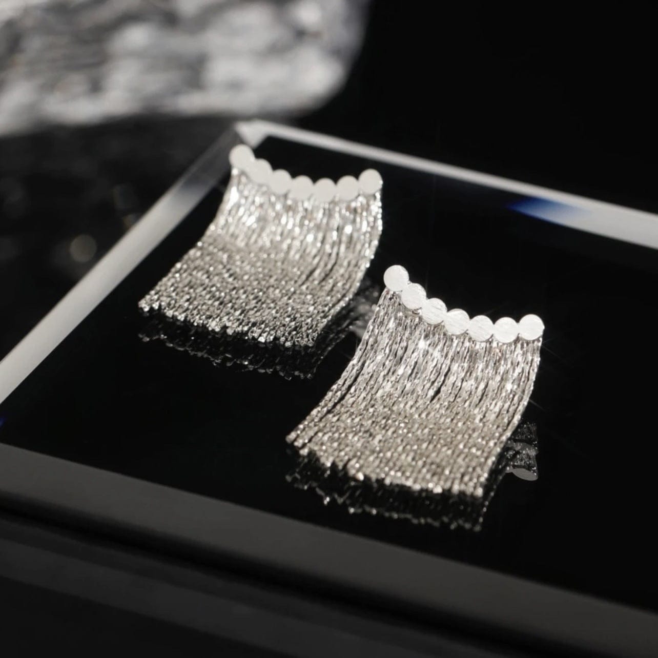 Boucles d'oreilles de luxe cascade et pompon - Plaqué Or 18 Carats✨