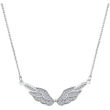Collier ailes d'ange en zircon cubique