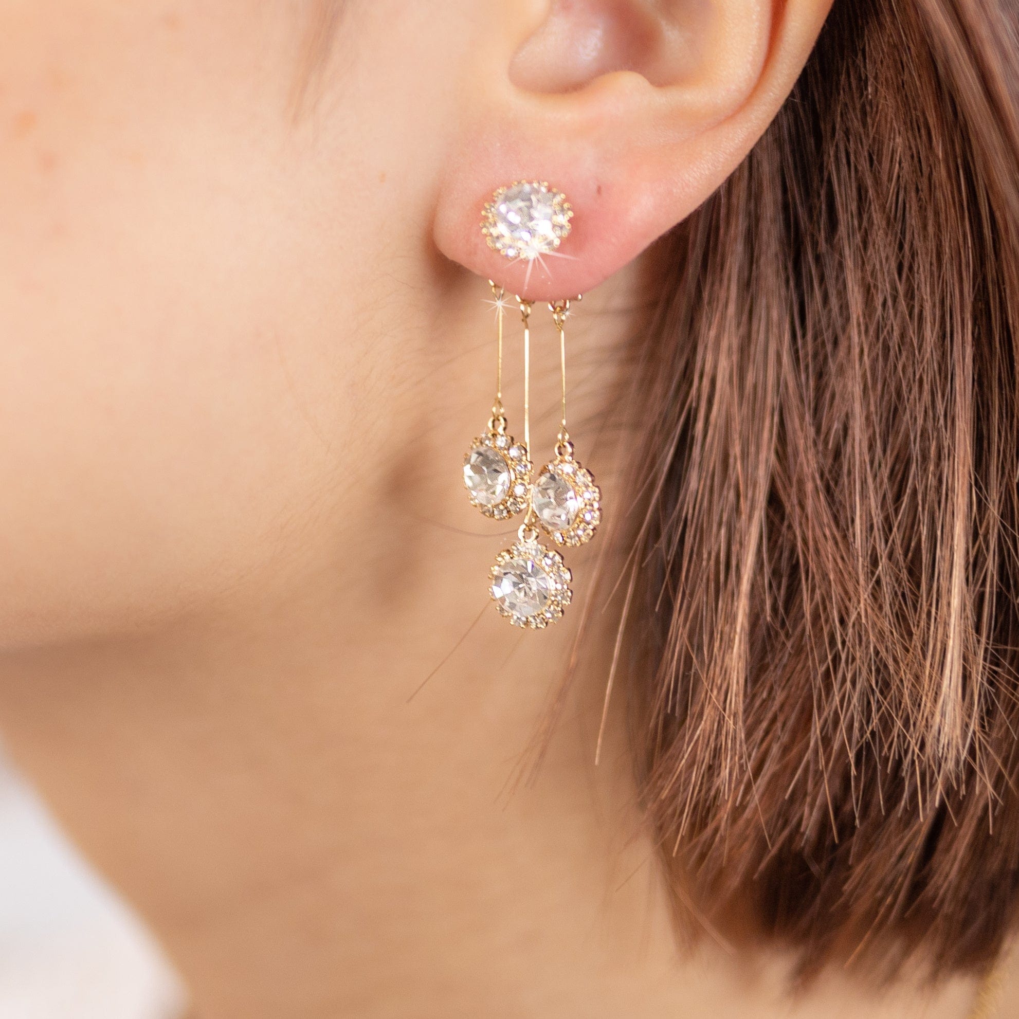 Boucles d'oreilles pétales rondes