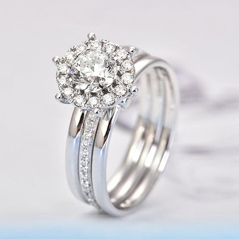 Aurora Solitaire Ring 925 Sterling Silver - 1 Carat Moissanite Diamond 💎