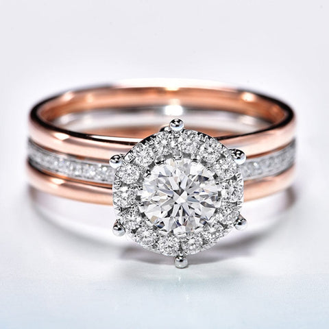 Aurora Solitaire Ring 925 Sterling Silver - 1 Carat Moissanite Diamond 💎
